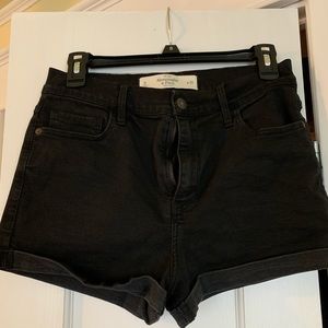 Abercrombie & Fitch black jean shorts, size 8